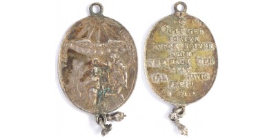 Keresztelési emlék érem 18. század ezüst